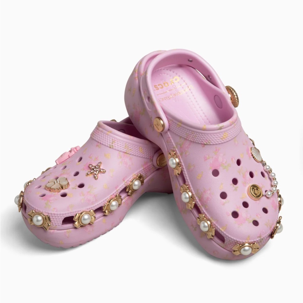 LoveShackfancy x Crocs Ballerina Pink Classic Platform Clog size 4 - Picture 2 of 11